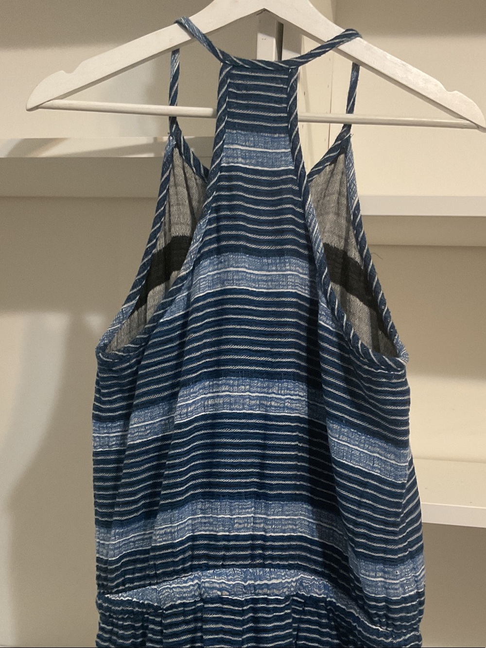 Lou & Grey Navy and White Striped Drawstring Romper - Picture 11 of 11